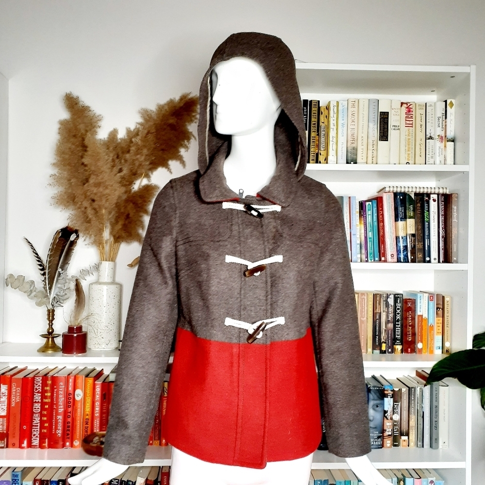 Old Navy Women’s Color Block Wool Blend Peacoat W… - image 1